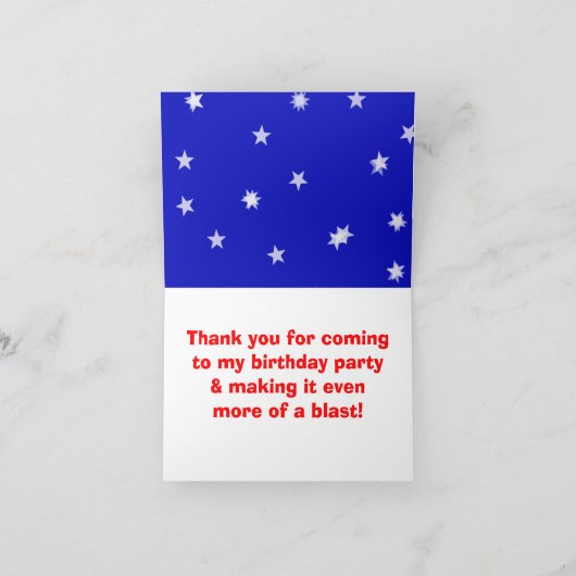 Groene Robot Meisje Roze Ruimteschip Cupcake Bedan Bedankkaart (Binnen)