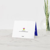 Groene Robot Meisje Roze Ruimteschip Cupcake Bedan Bedankkaart (Achterkant)