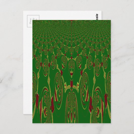 Groene robots briefkaart (Voorkant / Achterkant)