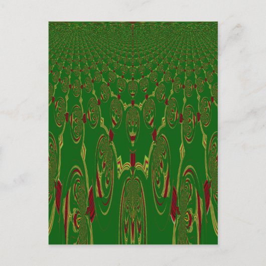 Groene robots briefkaart (Voorkant)