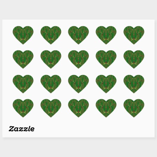 Groene robots hart sticker (Vel)