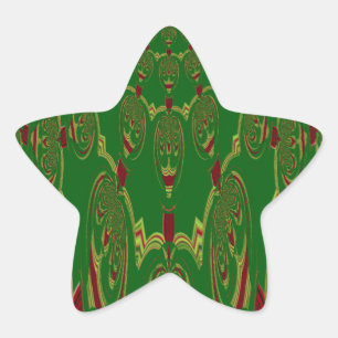 Groene robots ster sticker