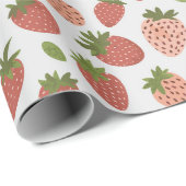 groene & rode aardbeien cadeaupapier (Rol Hoek)