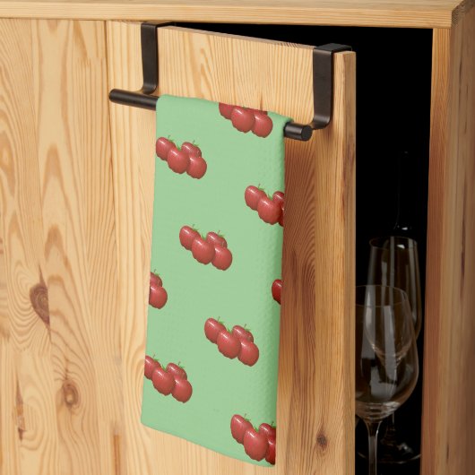 Groene Rode Appels Landelijk Theedoek (Derde Gevouwen)