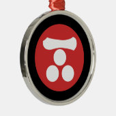  groene rode beige mori Mon Japan Art Metalen Ornament (Rechts)