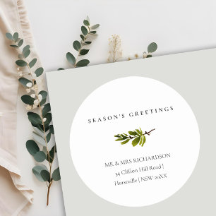 GROENE RODE BERRIEN MET EEN WREATSE ZEEVERGADERING RONDE STICKER