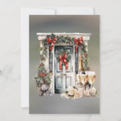 Groene Rode Berry Decor Deur Licht Brunch & Bubbly Kaart (Achterkant)