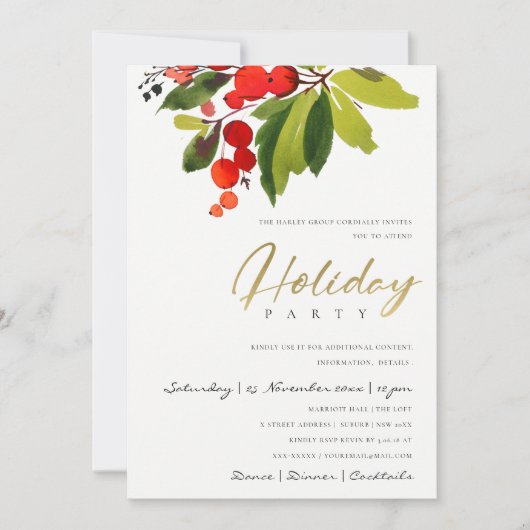 GROENE RODE BES CORPORATE KERSTPARTY KAART (Voorkant)
