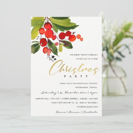 GROENE RODE BES KERSTPARTY VOOR BEDRIJVEN KAART (Staand voorkant)