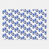 Groene, rode, blauwe, vuile motorfiets inpakpapier vel (Voorkant 3)