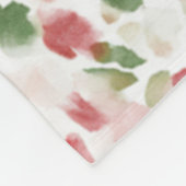 Groene Rode Bloemblaadjes Fleece Deken (Hoek)