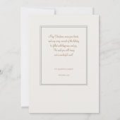 Groene Rode Bloemen Illustratie Kerstgroet Kaart (Achterkant)