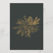 Groene Rode Botanische Vakantie Kerstfeest Menu (Achterkant)