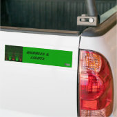 Groene/rode Bumpersticker met groeiende belletjes (Op Truck)