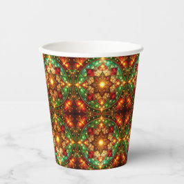 Groene Rode Decoratie Kerst Vakantie Papieren Beke Bekers