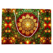 Groene rode decoratieve cadeautas voor feestdagen (Achterkant)