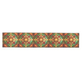 Groene rode decoratieve Holiday tafelloper (Horizontaal)