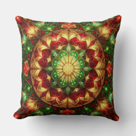 Groene rode decoratieve kerst kussenhoes kussen