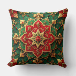 Groene rode decoratieve kerst kussenhoes kussen