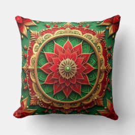 Groene rode decoratieve kerst kussenhoes kussen