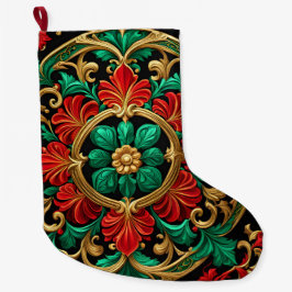Groene Rode Decoratieve Kerstvakantie Stocking Grote Kerstsok