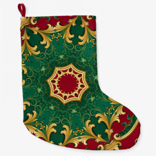 Groene Rode Decoratieve Kerstvakantie Stocking Grote Kerstsok