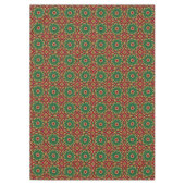 Groene rode decoratieve vakantie tafelkleed (Voorkant)