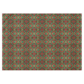 Groene rode decoratieve vakantie tafelkleed (Voorkant (Horizontaal))