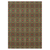 Groene rode decoratieve vakantie tafelkleed (Voorkant)