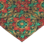 Groene rode decoratieve vakantie tafelkleed (Gekanteld)