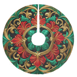 Groene rode decoratieve vakantieboomrok kerstboom rok