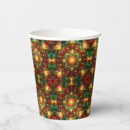 Groene Rode Decorative Kerst Vakantie Papieren Bek Bekers