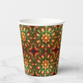 Groene Rode Decorative Kerst Vakantie Papieren Bek Bekers