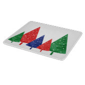 Groene, rode en blauwe Waterverf bomen Snijplank (Hoek)