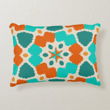 Groene Rode en Blauwgroen Bloemen Bomen Ninja Star