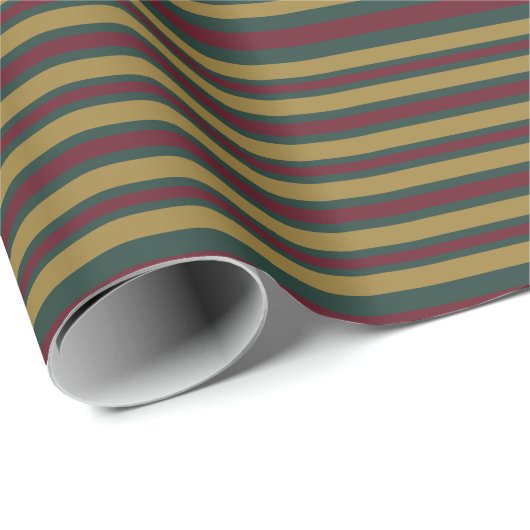 Groene rode en gouden kerst in stripte cadeaupapier (Rol Hoek)