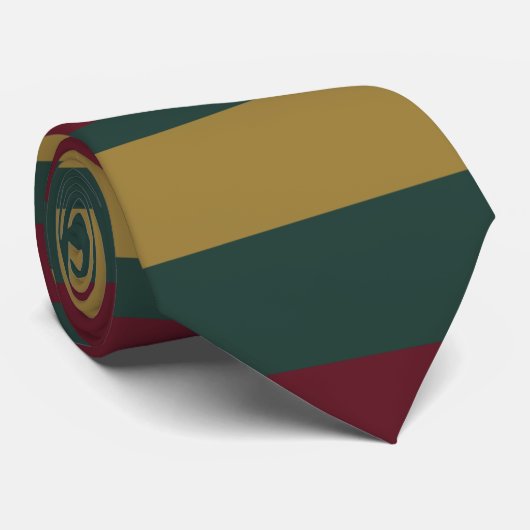 Groene rode en gouden kerst in stripte stropdas (Opgerold)