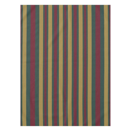 Groene rode en gouden kerst in stripte tafelkleed (Voorkant)