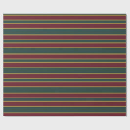 Groene rode en gouden kerststrepen met Snoep Cadeaupapier