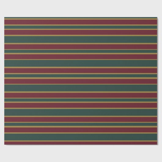 Groene rode en gouden kerststrepen met Snoep Cadeaupapier (Vlak)