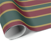 Groene rode en gouden kerststrepen met Snoep Cadeaupapier (Rol Hoek)