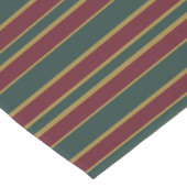 Groene rode en gouden kerststrepen met Snoep Korte Tafelloper (Hoek)