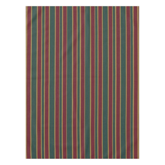 Groene rode en gouden kerststrepen met Snoep Tafelkleed (Voorkant)