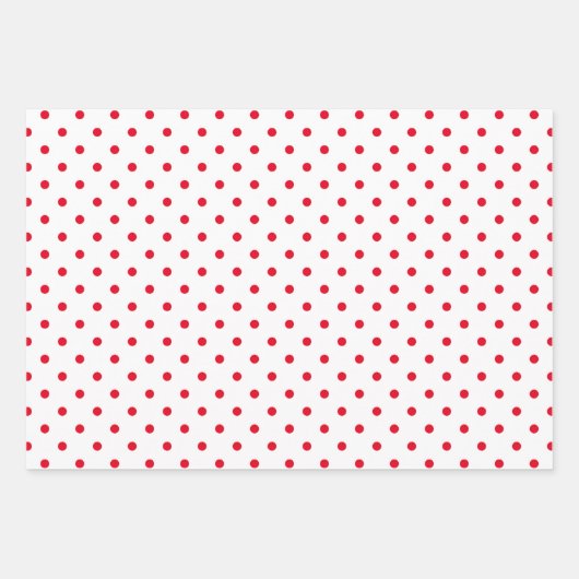 Groene rode en witte feestdag pokkendot inpakpapier vel (Voorkant 2)