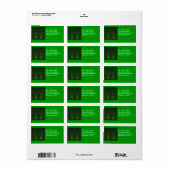 Groene/rode etiketten met groeiende belletjes (Full Sheet)