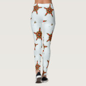 groene rode feestdagen wit leggings (Achterkant)