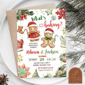 Groene Rode Gingerbread Cookies Geslacht Onthullen Kaart