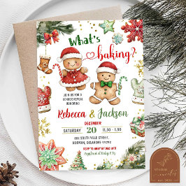 Groene Rode Gingerbread Cookies Geslacht Onthullen Kaart