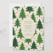 Groene rode grillige pijnbomen vakantie Kaart (Voorkant)