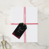 Groene & Rode Kant Elegant Fiesta Trouwdag Cadeaulabel (Met Touw)